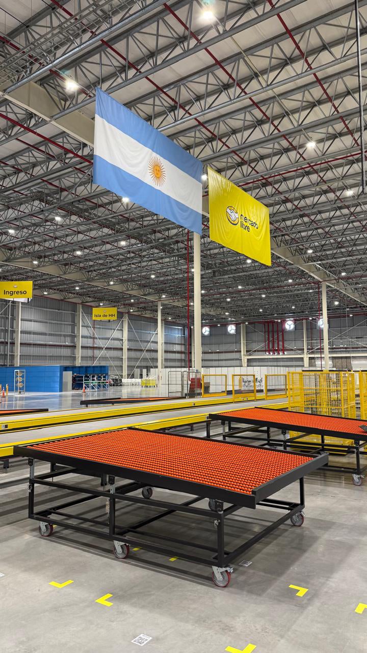 Camas de rodillos Centro de Distribucion Mercado Libre